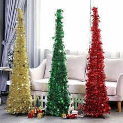 Artificial Tinsel Christmas Tree With Stand