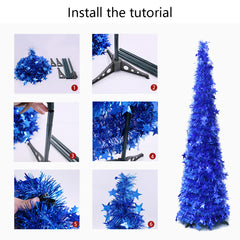 Artificial Tinsel Christmas Tree With Stand