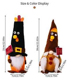 New Thanksgiving Home Decorations Thanksgiving Turkey Doll Ornaments