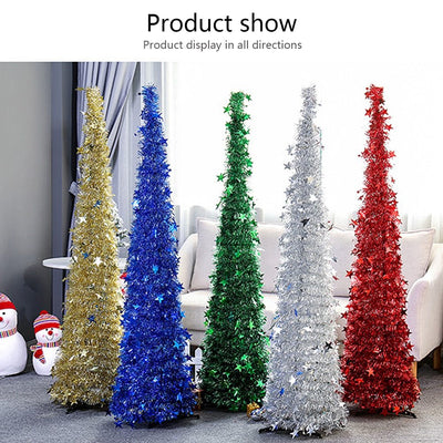 Artificial Tinsel Christmas Tree With Stand