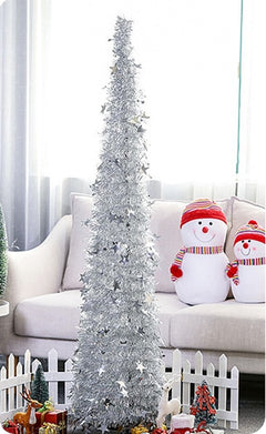 Artificial Tinsel Christmas Tree With Stand