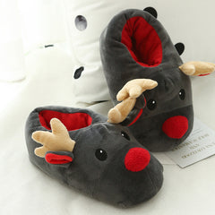 Christmas Shoes Cute Elk Home Slippers