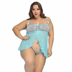 PLUS SIZE Sexy Lingerie Suspender Skirt Lace Nightdress Sexy Lingerie Sexy Lace Sleepwear Nightdress Lingerie Sleepwear Homewear Pyjama