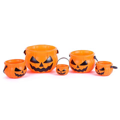 Halloween Candy Pot Halloween Cauldron Novelty Halloween Bucket Ornament Skull Witch Toy