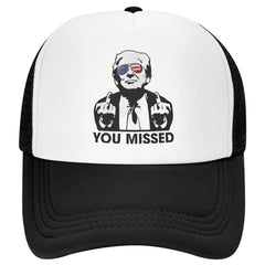 YOU MISSED TRUMP Mesh Trucker Hat