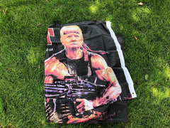 SKY FLAG Trump Flag 90X150cm Creative Trump Gun Pattern American Hanging Flag President USA Polyester Printed Banner