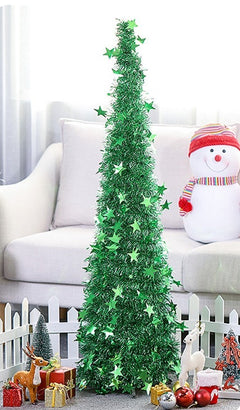 Artificial Tinsel Christmas Tree With Stand