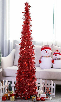 Artificial Tinsel Christmas Tree With Stand