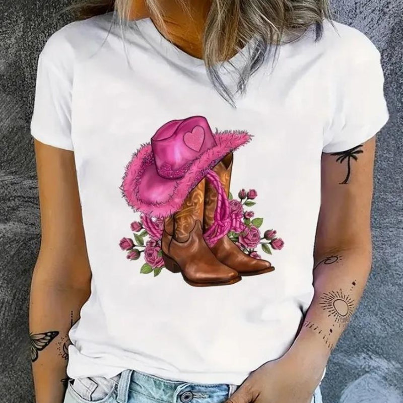 Cowgirl Hat & Boots T-shirt